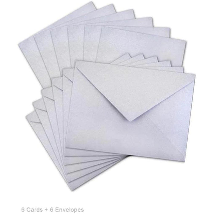 CARDS + ENVELOPES A6 4.5"X6" SILVER 