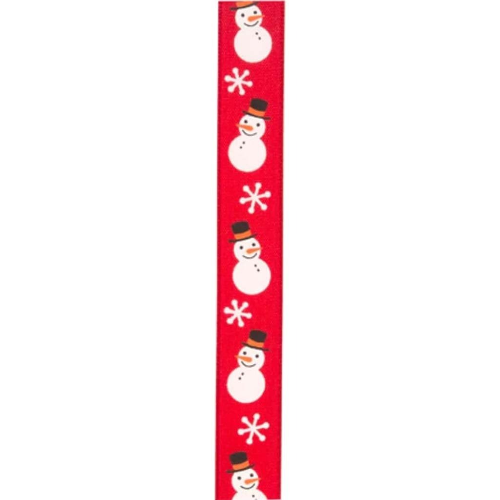 Snowman Ribbon Red 