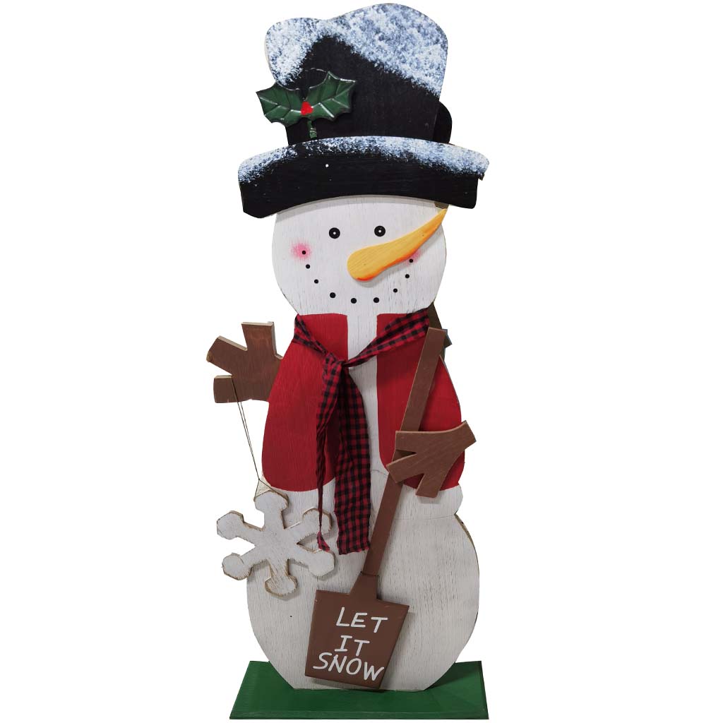 Snowman Christmas Wood Stand