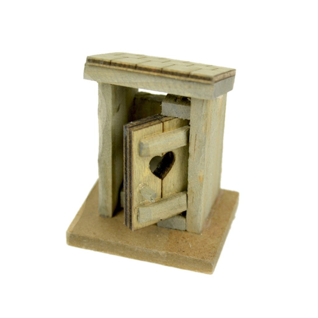 Micro Miniature Outhouse 2in 