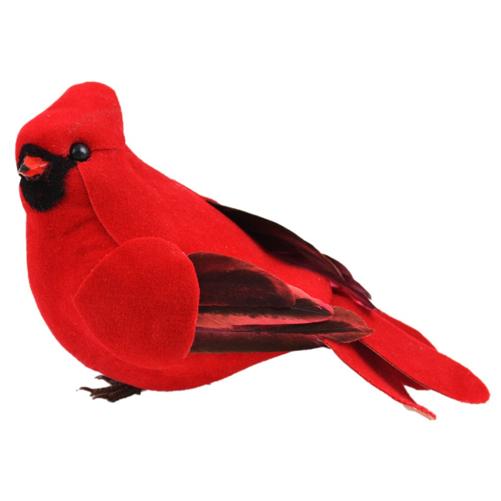 Cardinal On Wire W/Feet 4.25In 