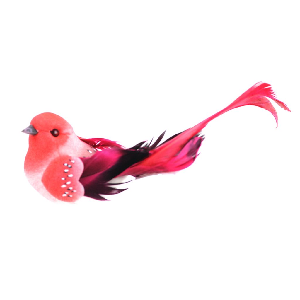 Red Bird On Clip 4.5In 