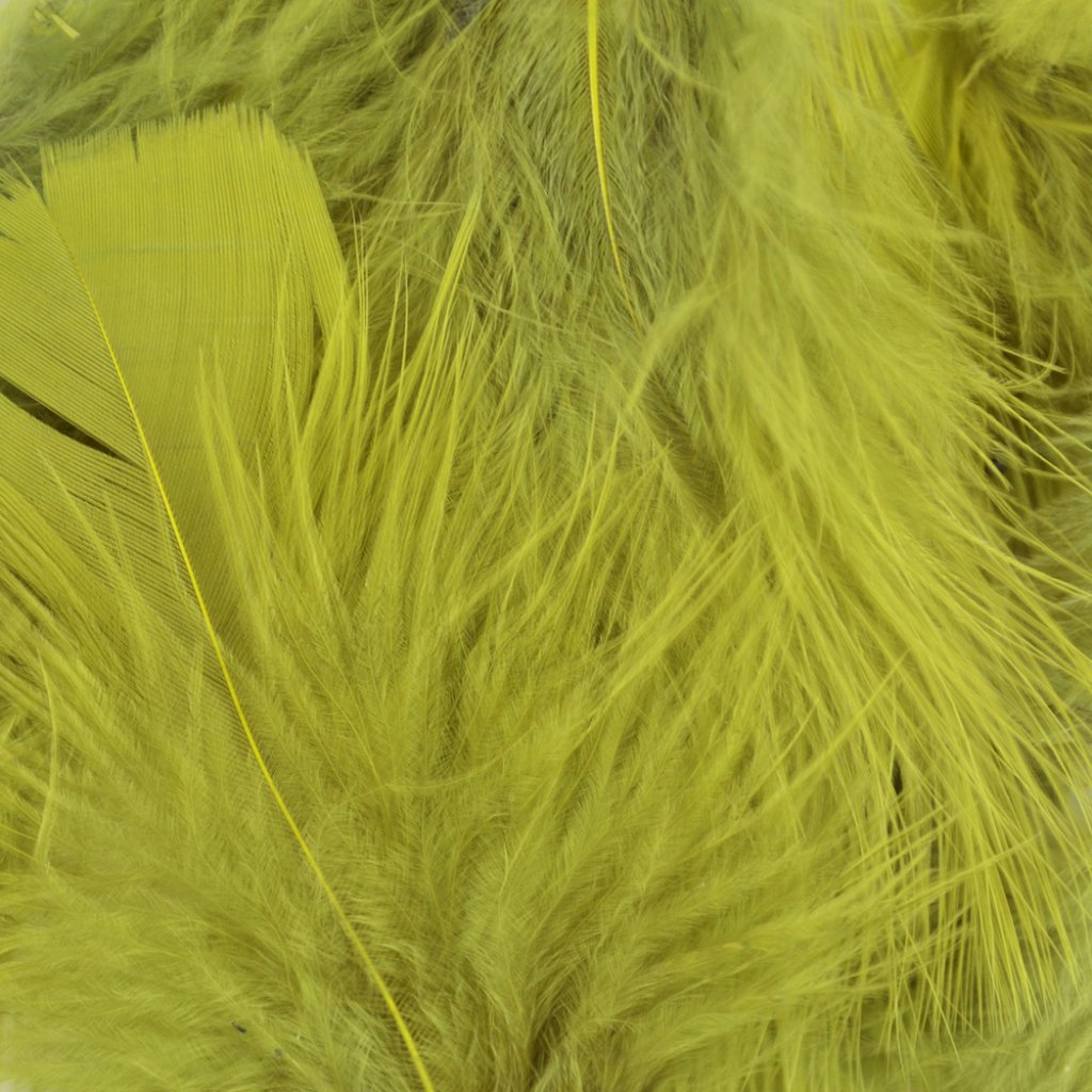 Turkey Fluffy Feathers Olive 7Gm 