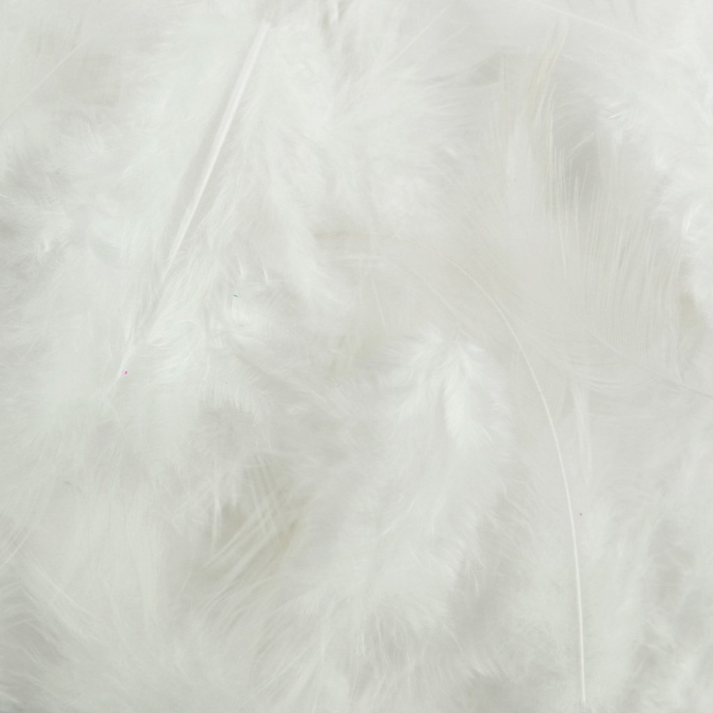 Turkey Feathers Fluffy White 7Gm 