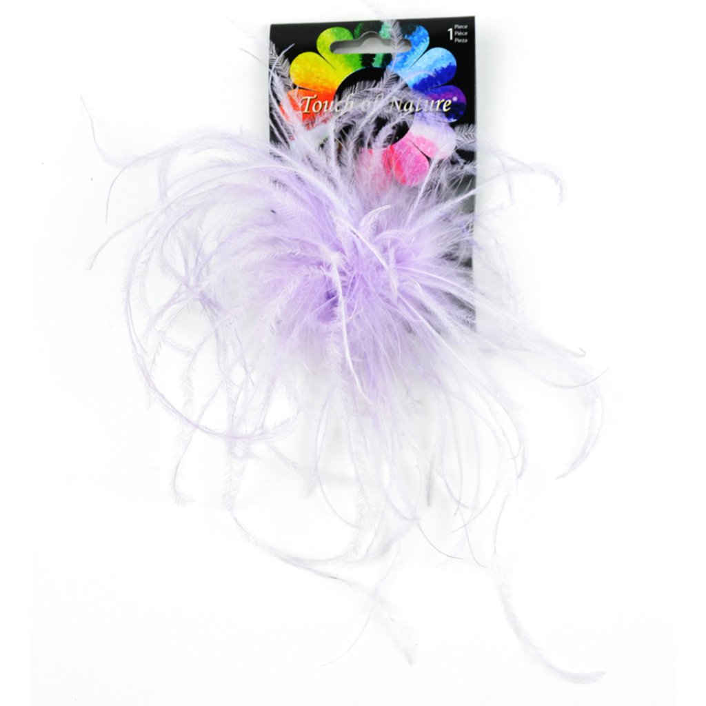 Ostrich/Fluffy Clip Lavender 4in 