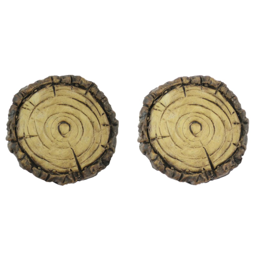 Miniature Garden Faux Wood Stepping Stones 1.5in 
