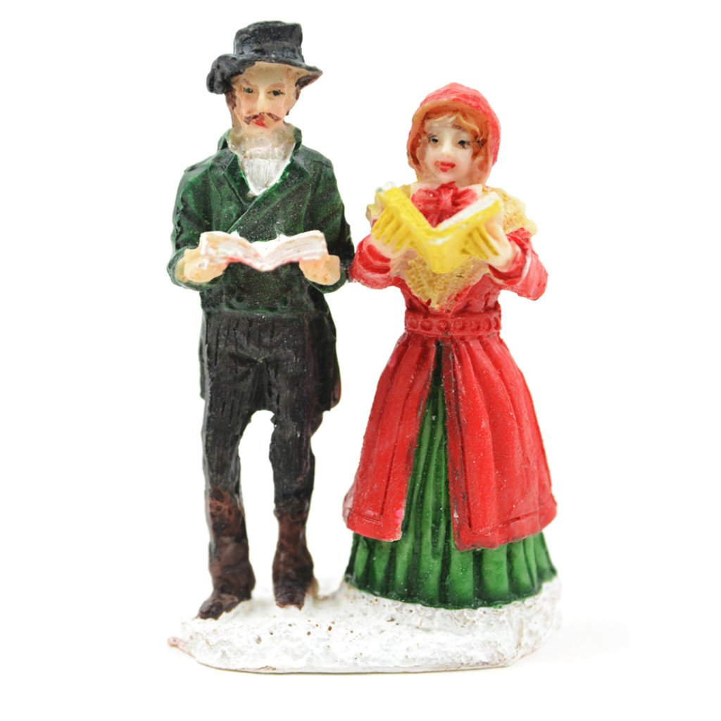 Miniature Couple Caroling 2.75in 