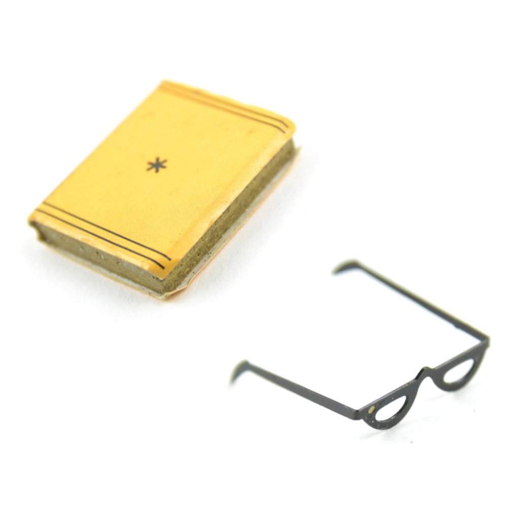 Miniature Book With Glasses 1in 