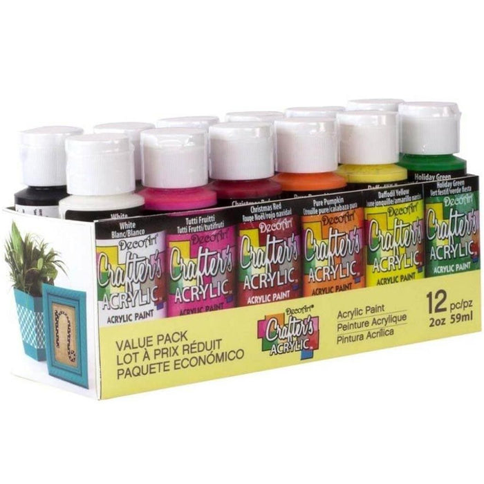 Crafter's Acrylic Paint Value Pack 12 pcs