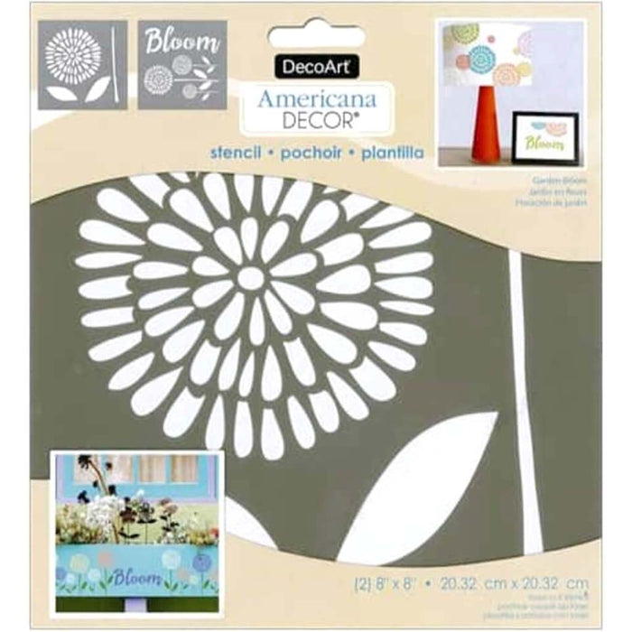 Americana DECOR Stencil Garden Bloom 8X8