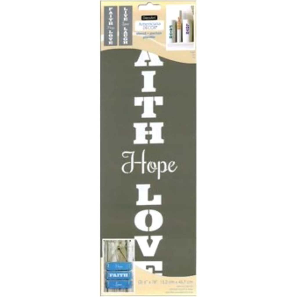 Americana Decor Stencil Faith 6X18