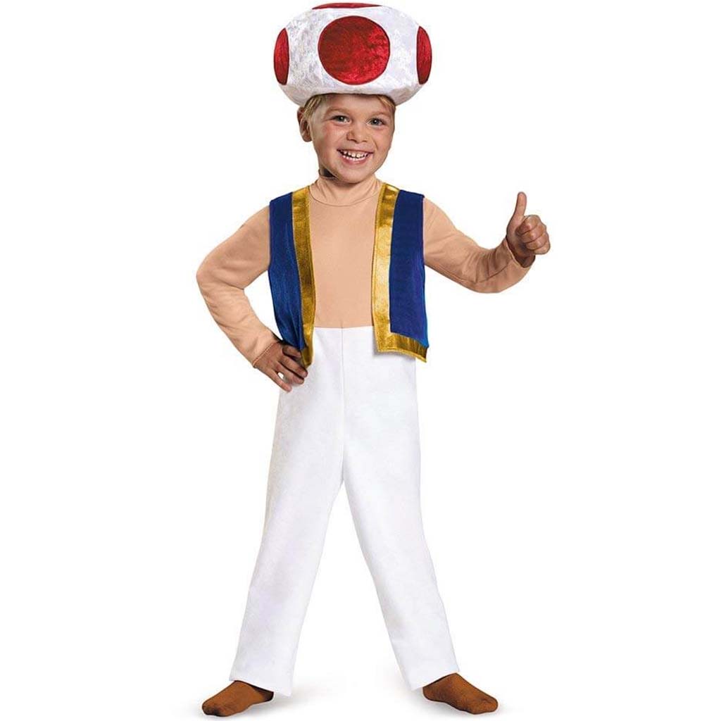 Toad Super Mario Brothers Toddler Costume (2T) Small