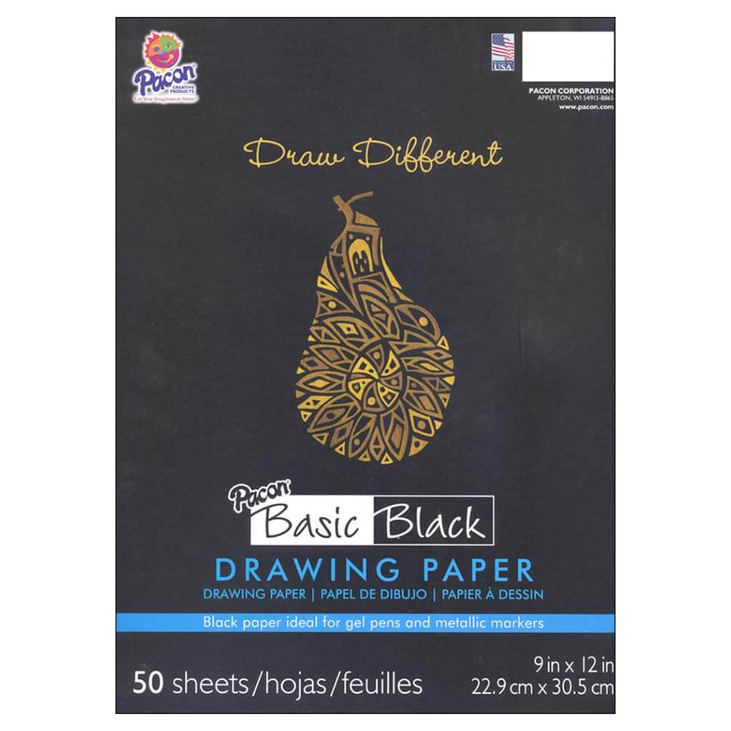 Drawing Paper 9in x 12in Black