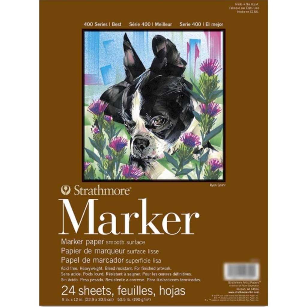 Strathmore 400 Marker Pad Sheet 24 6in X 8in