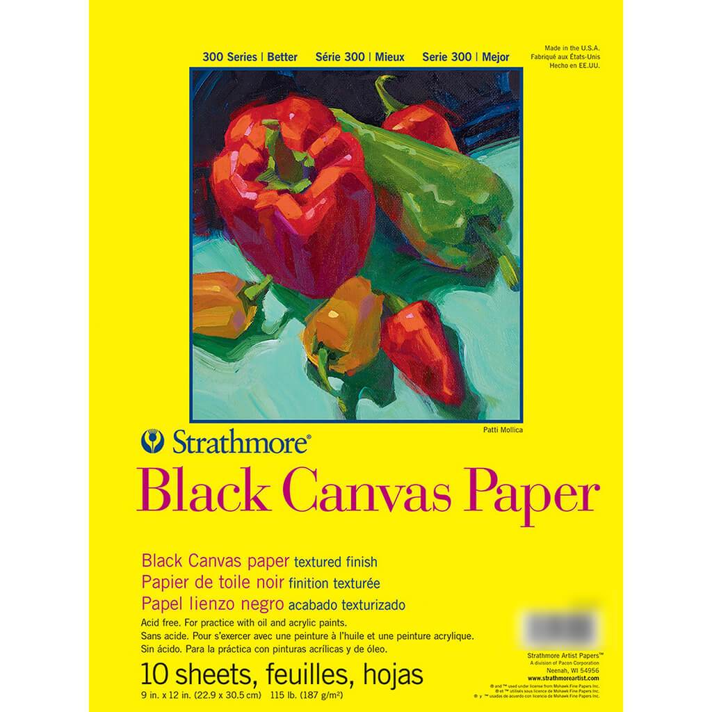 Black Canvas Paper Pad 9in x 12in