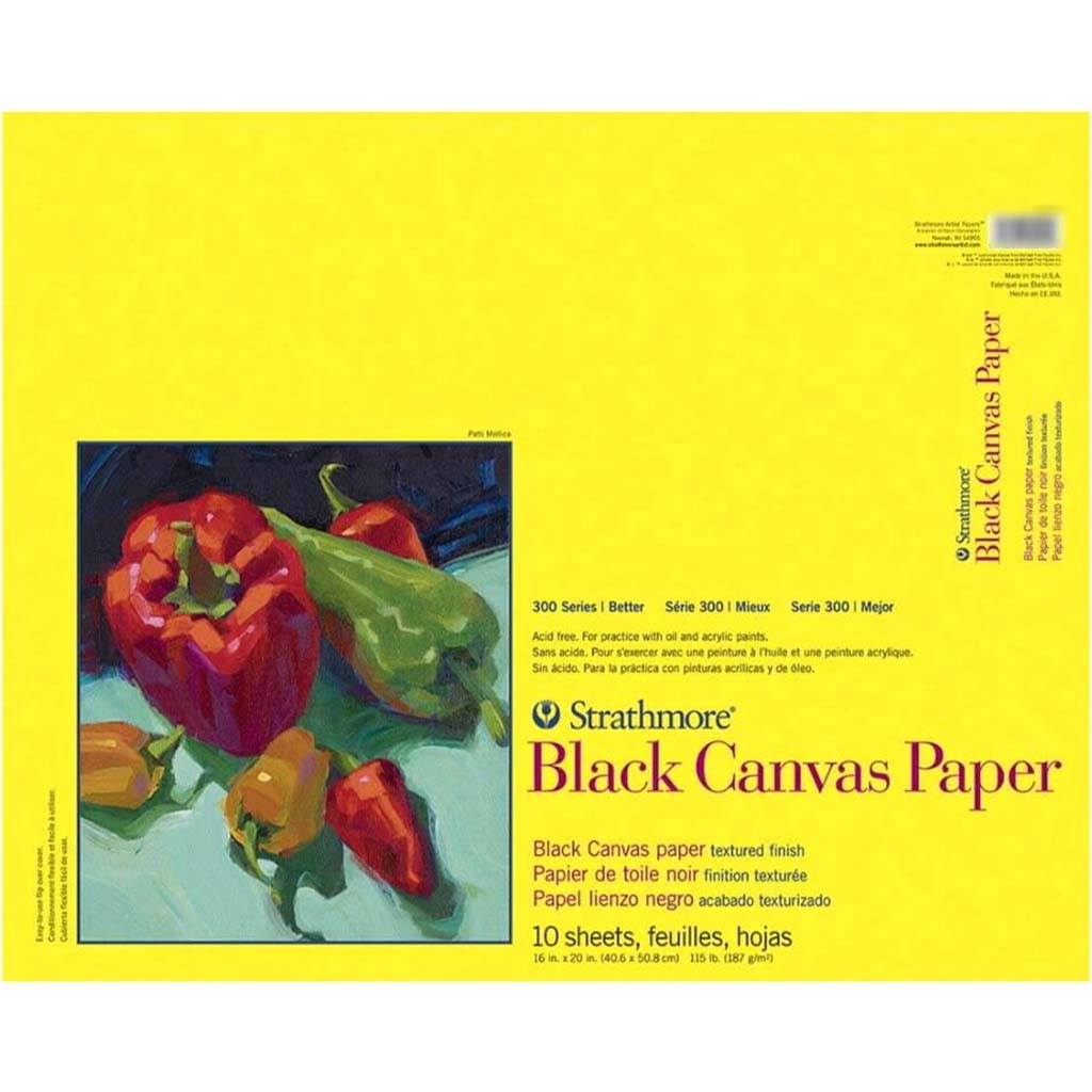 Black Canvas Paper Pad 16in x 20in