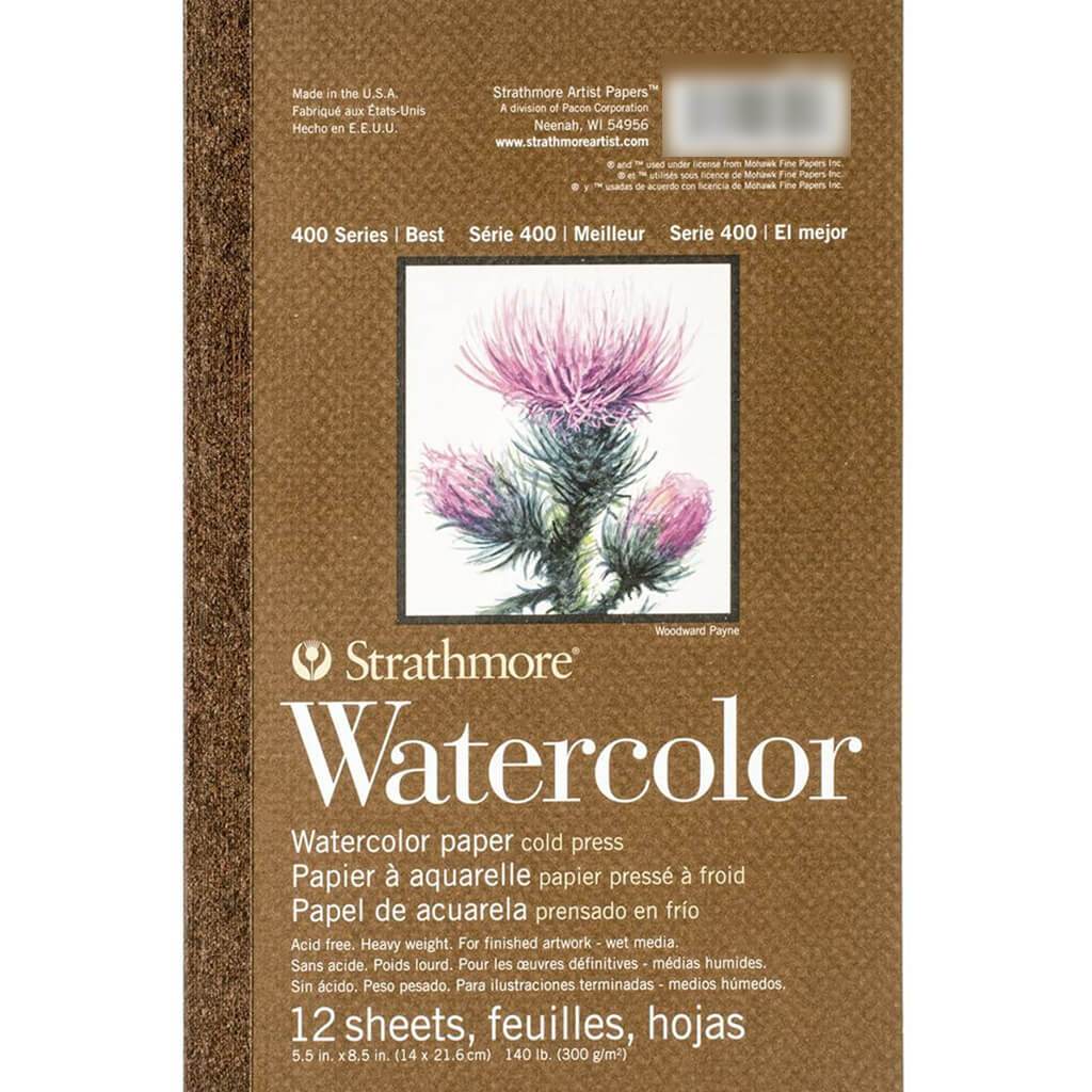 Strathmore Watercolor Paper Pad 5.5in x 8.5in 12 Sheets