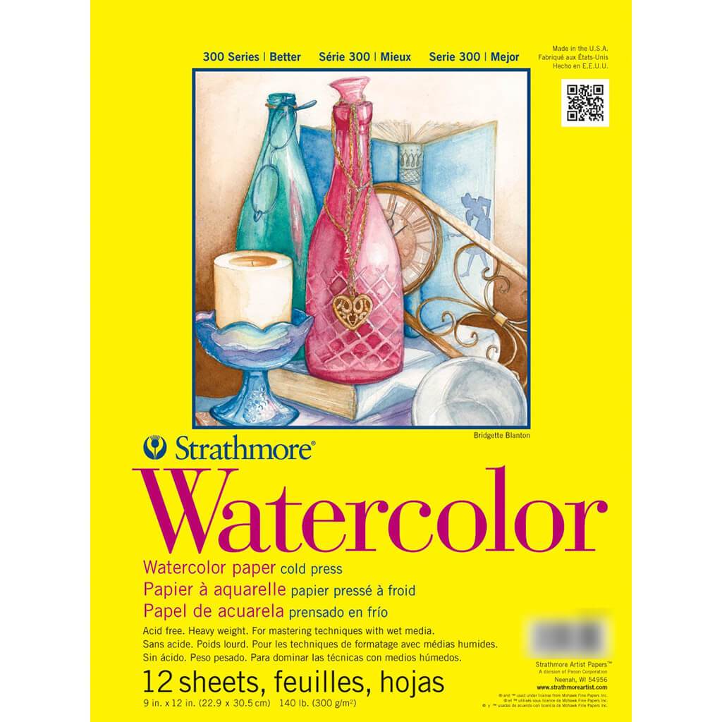 Strathmore Watercolor Paper Pad 9in x 12in 12 Sheets