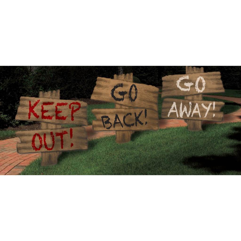 Sidewalk Sign Haunted House  Set