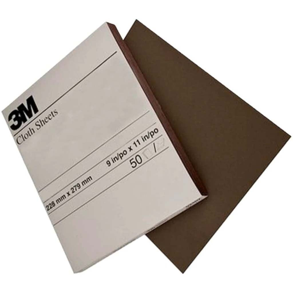 Sanding Sheet, Cloth Backing, Aluminum Oxide, Black 