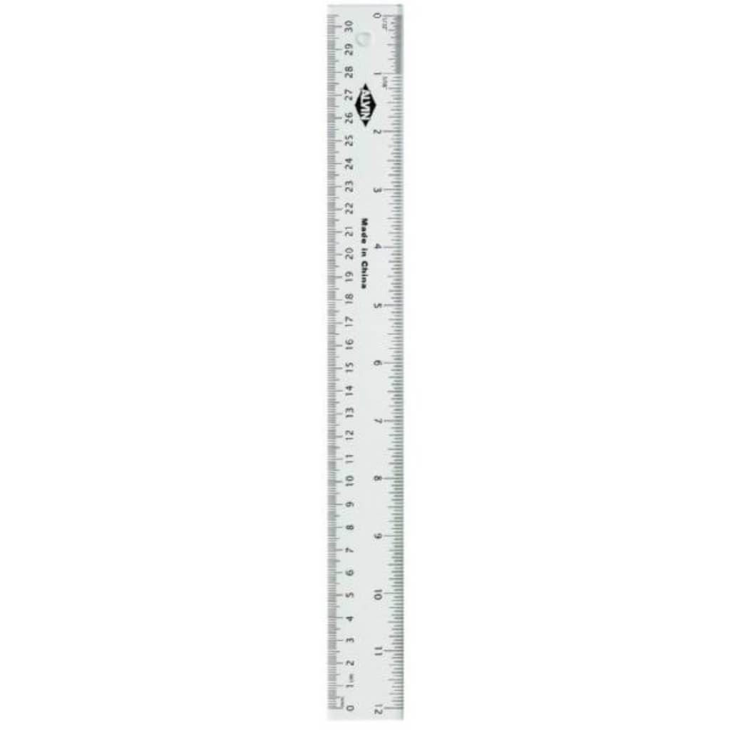 Clear Acrylic Ruler 12in