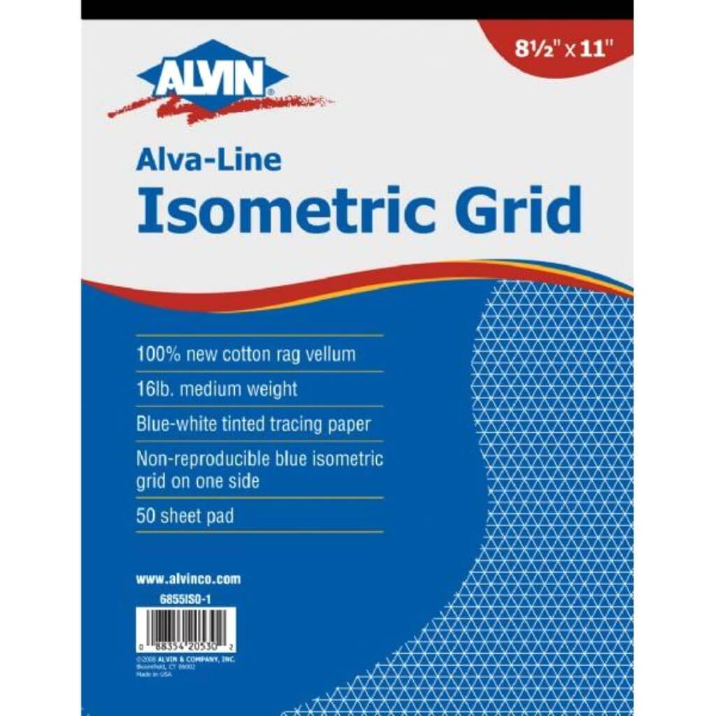 Isometric Grid Pad 8.5in x 11in 