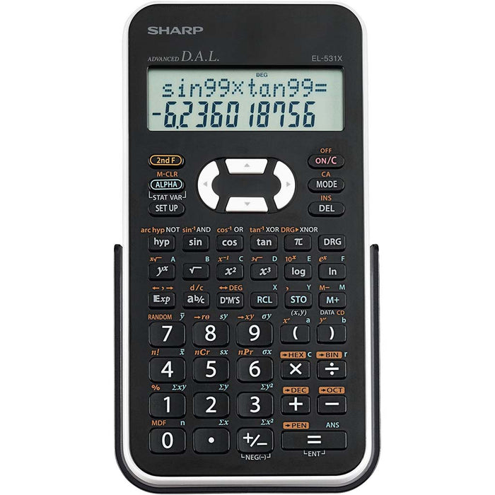 12 Digit Scientific Calculator, Black/White 