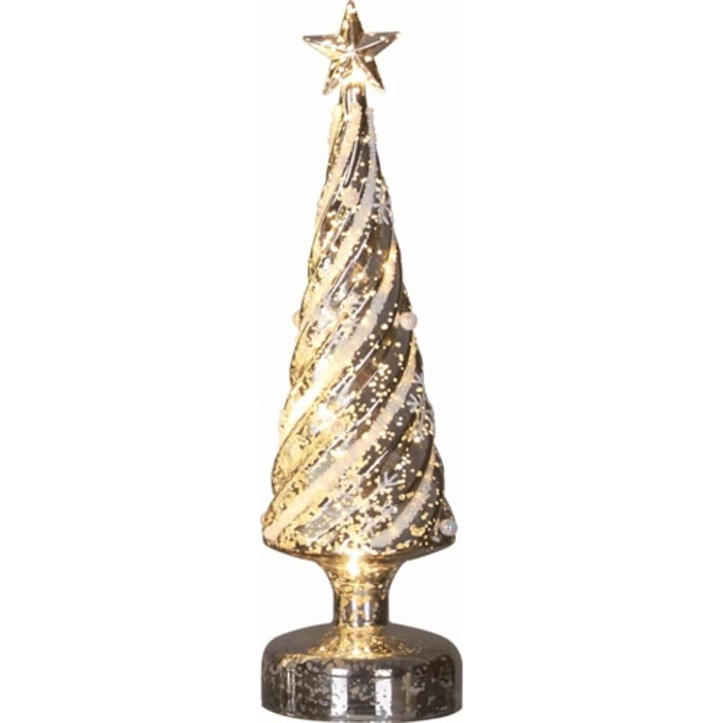 Small Glass Light Up Snowflake Tree 