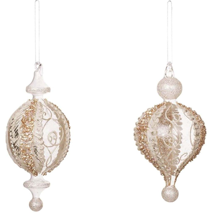 Glass Shaped Ornament 2 Asst 