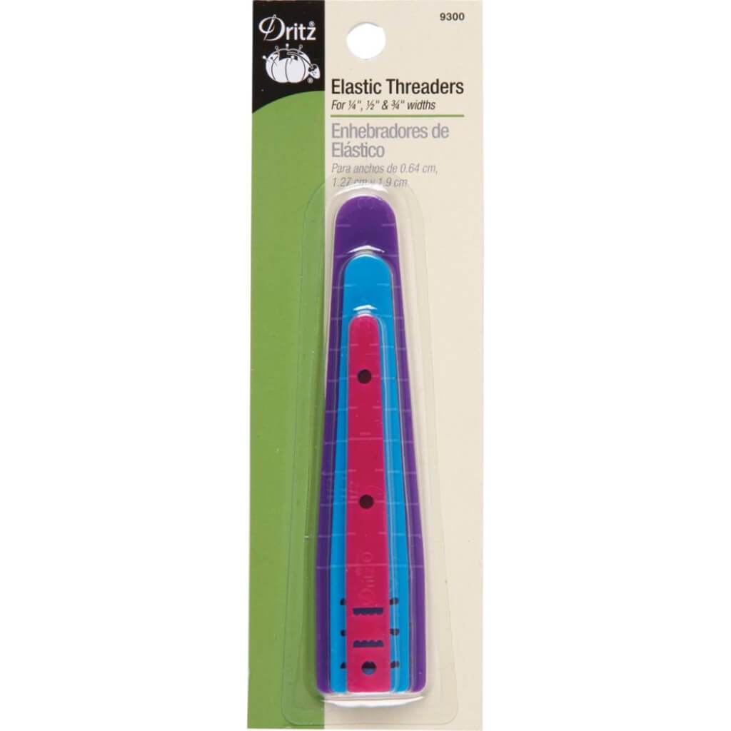 Dritz Elastic Threaders 1/4in, 1/3in and 3/4in