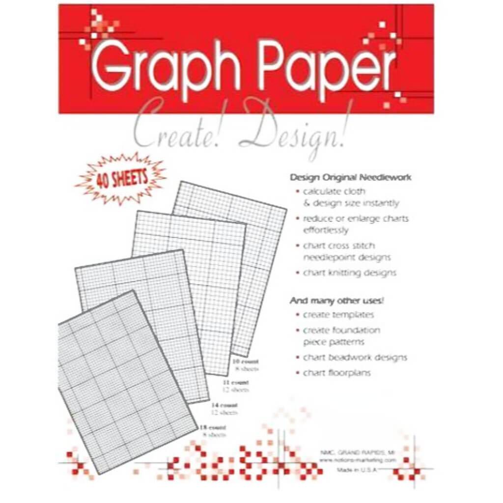 Crafter&#39;s Helper Needlework Graph Papers 8.5in x 11in 40/Pkg 