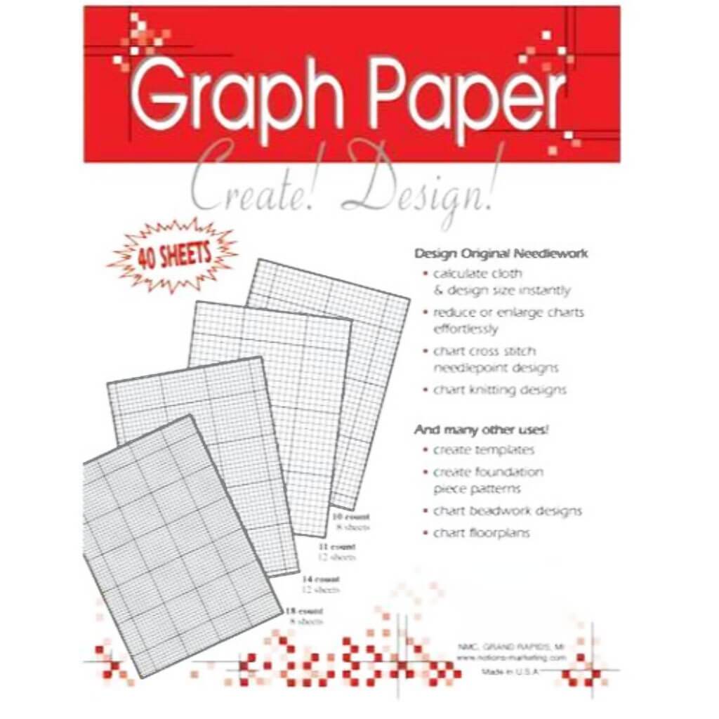 Crafter's Helper Needlework Graph Papers 8.5in x 11in 40/Pkg 