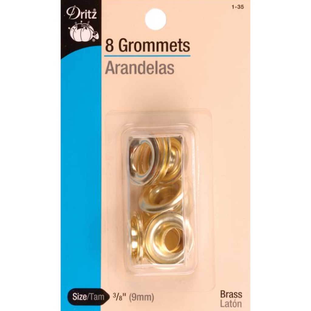 Dritz Grommets 3/8in 8/Pkg Brass
