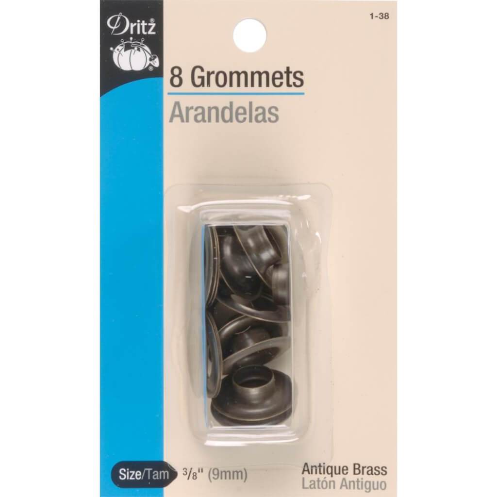 Dritz Grommets 3/8in 8/Pkg Antique Brass