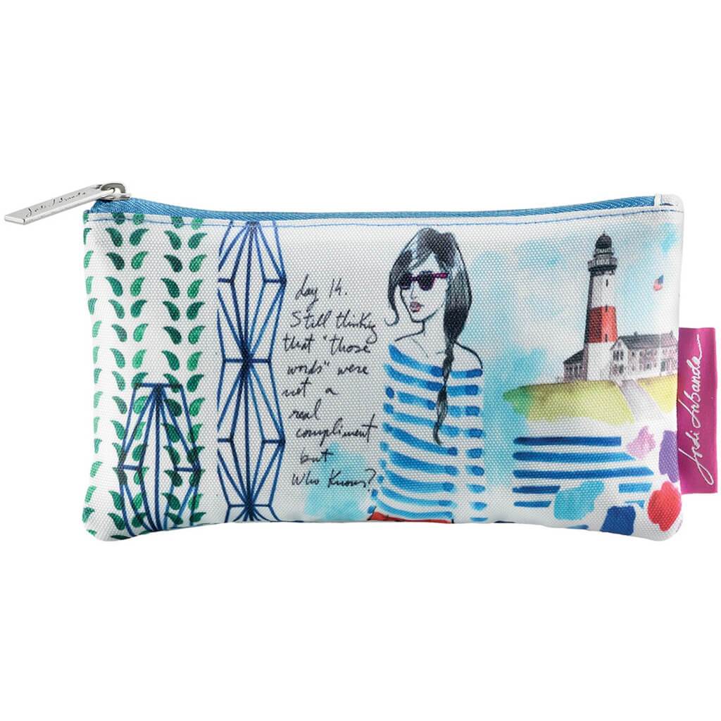 Holdall Flat Pencil Case 8.5in x 4.75in x .5in Ocean Breeze