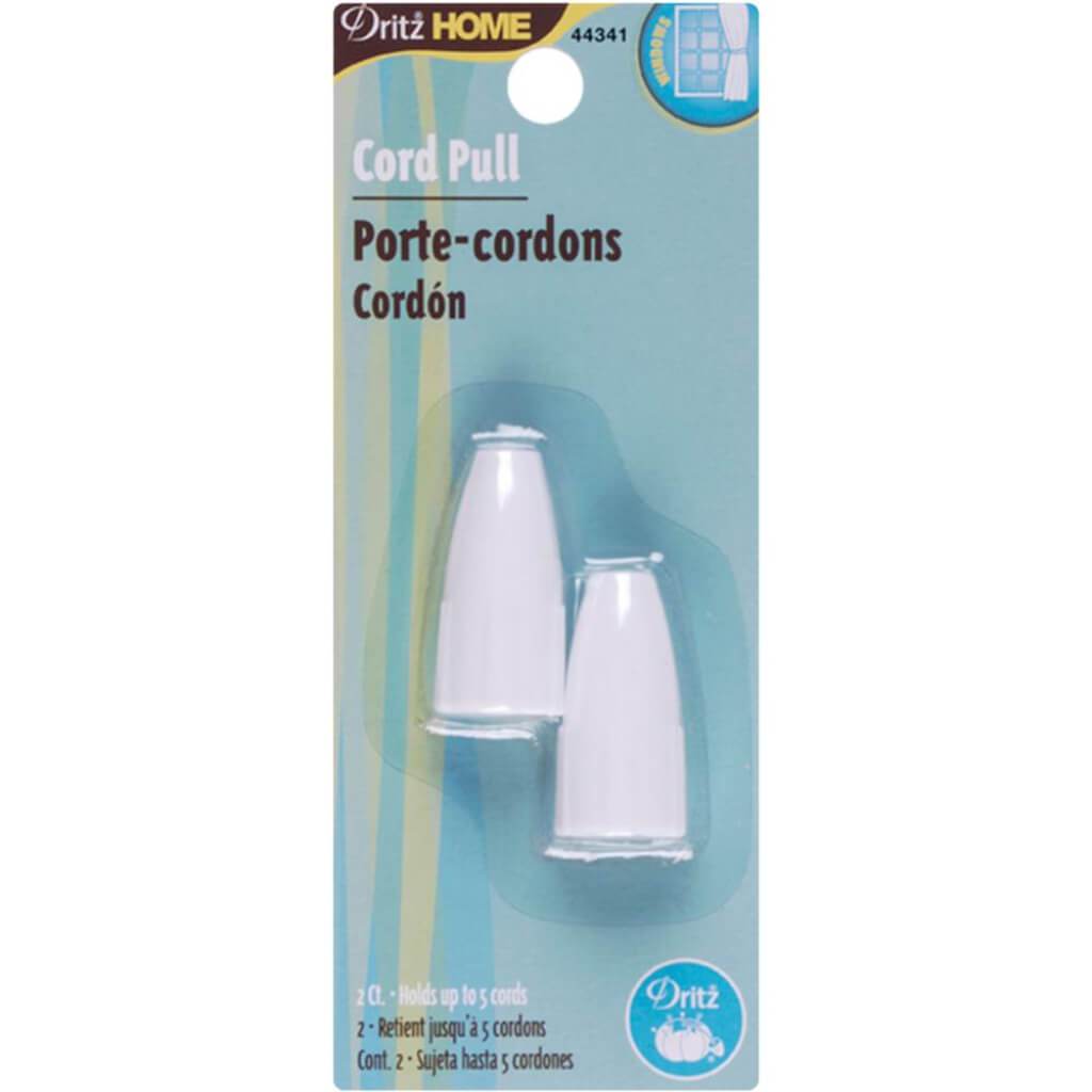 Dritz Home Cord Pulls 28mm x 14mm 2/Pkg White