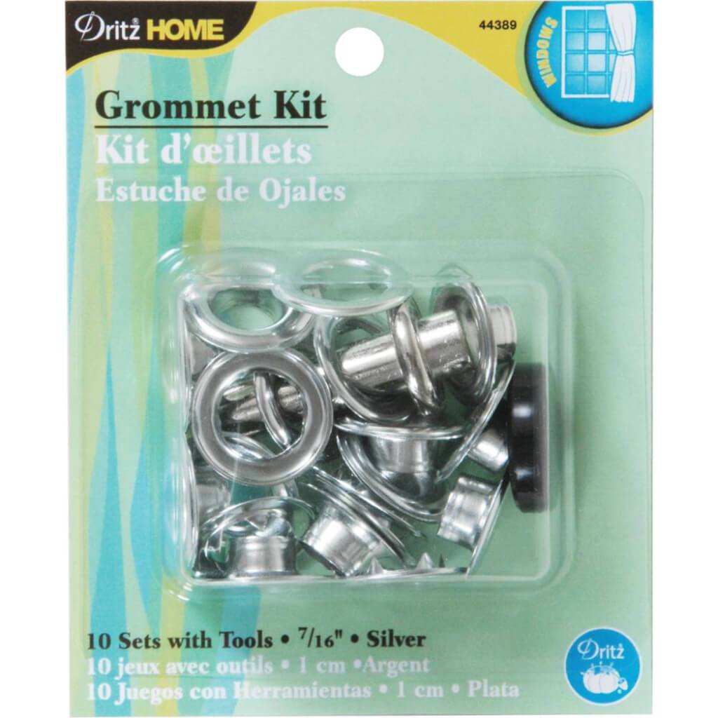 Dritz Home Grommet Kit .4375in with Stud Setter 10/Pkg Silver