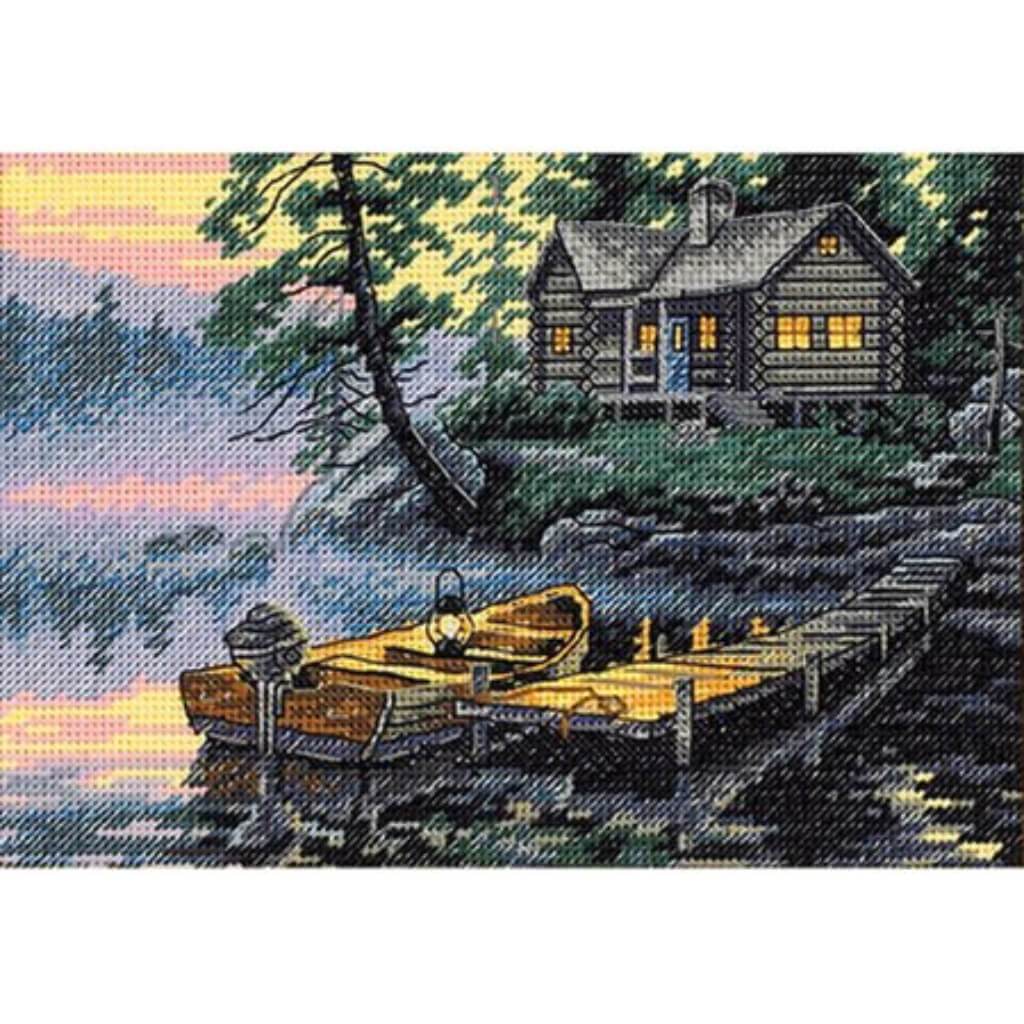 Morning Lake Gold Petite Counted Cross Stitch Kit 7in x 5in