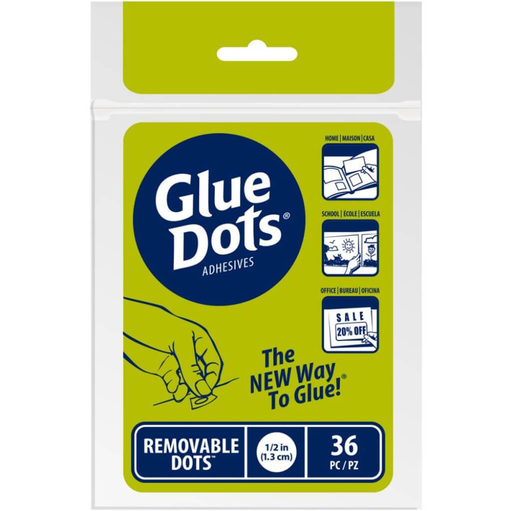 Glue Dots .5In 36/Pkg Removable