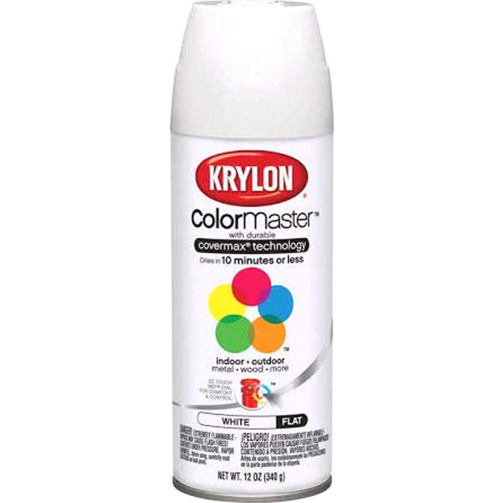 Krylon Colormaster Indoor/Outdoor Aerosol Paint 12oz Flat