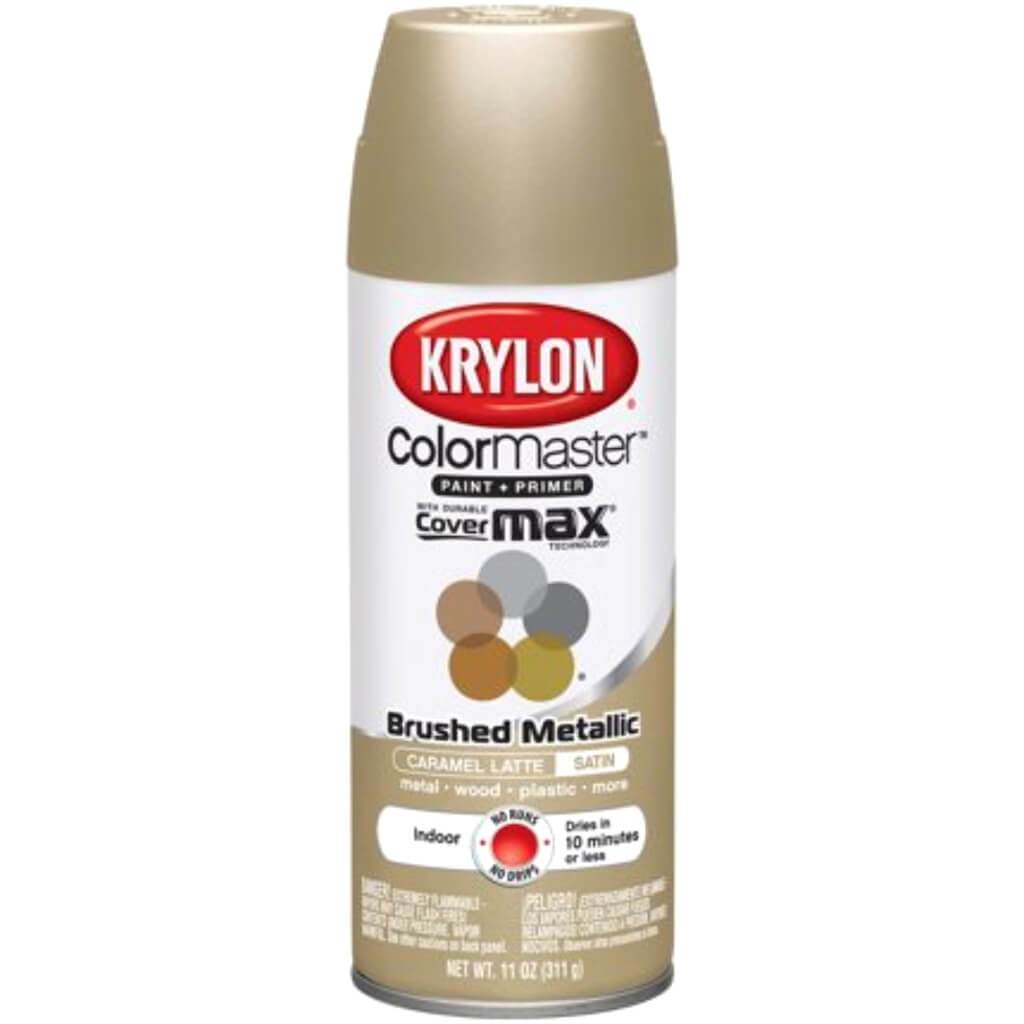 Paint & Primer Brushed Metallic Spray Paint Satin 11oz