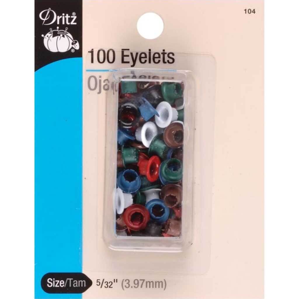 Dritz Eyelets 5/32in 100/Pkg Assorted Colors