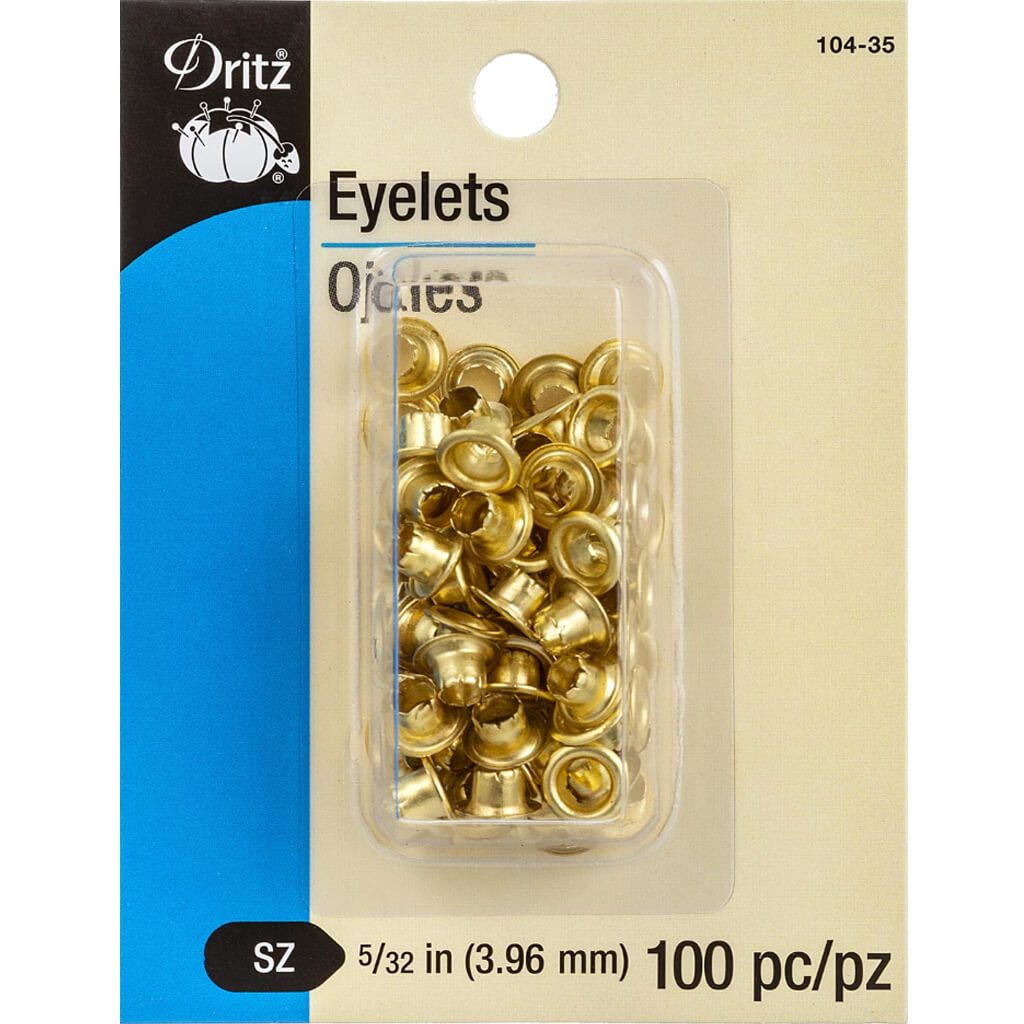 Dritz Eyelets 5/32in 100/Pkg Brass