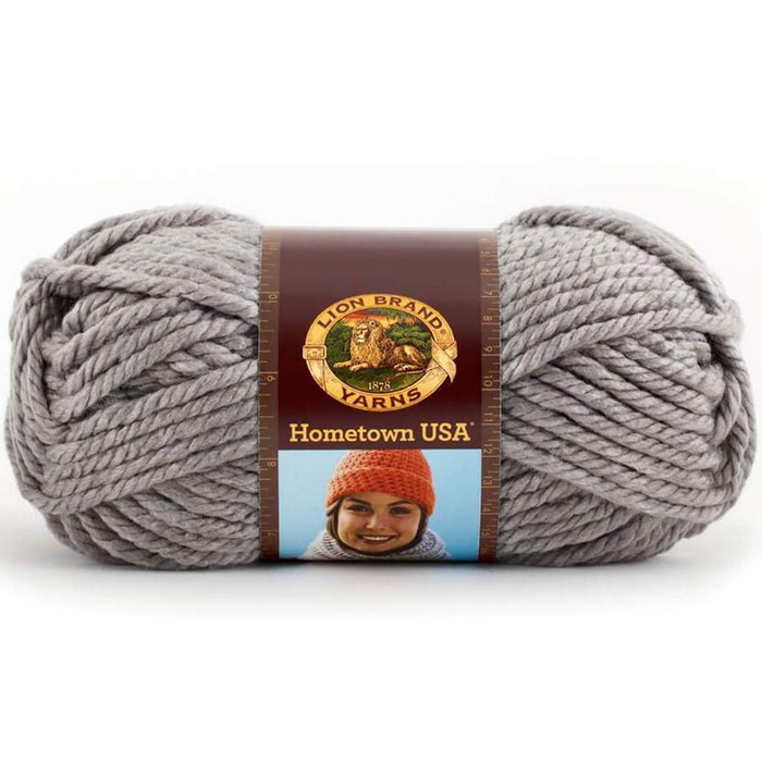 Lion Brand Hometown Yarn Dallas Grey 