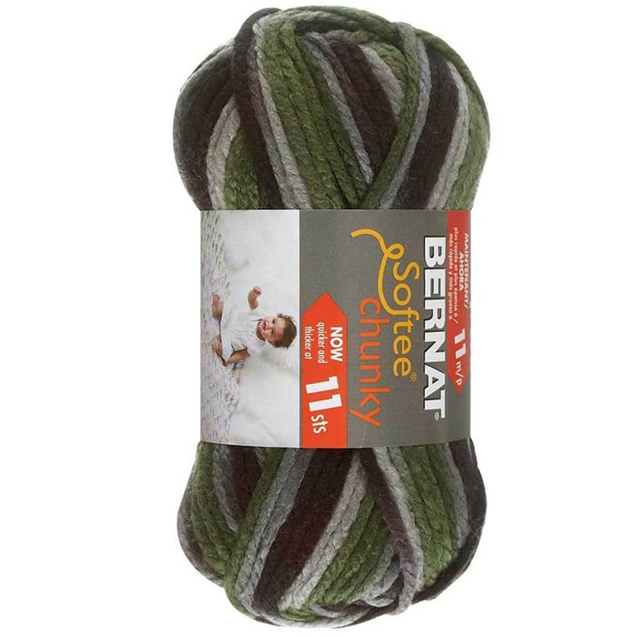 Bernat Softee Chunky Yarn Ombre Dad's Scarf 80g