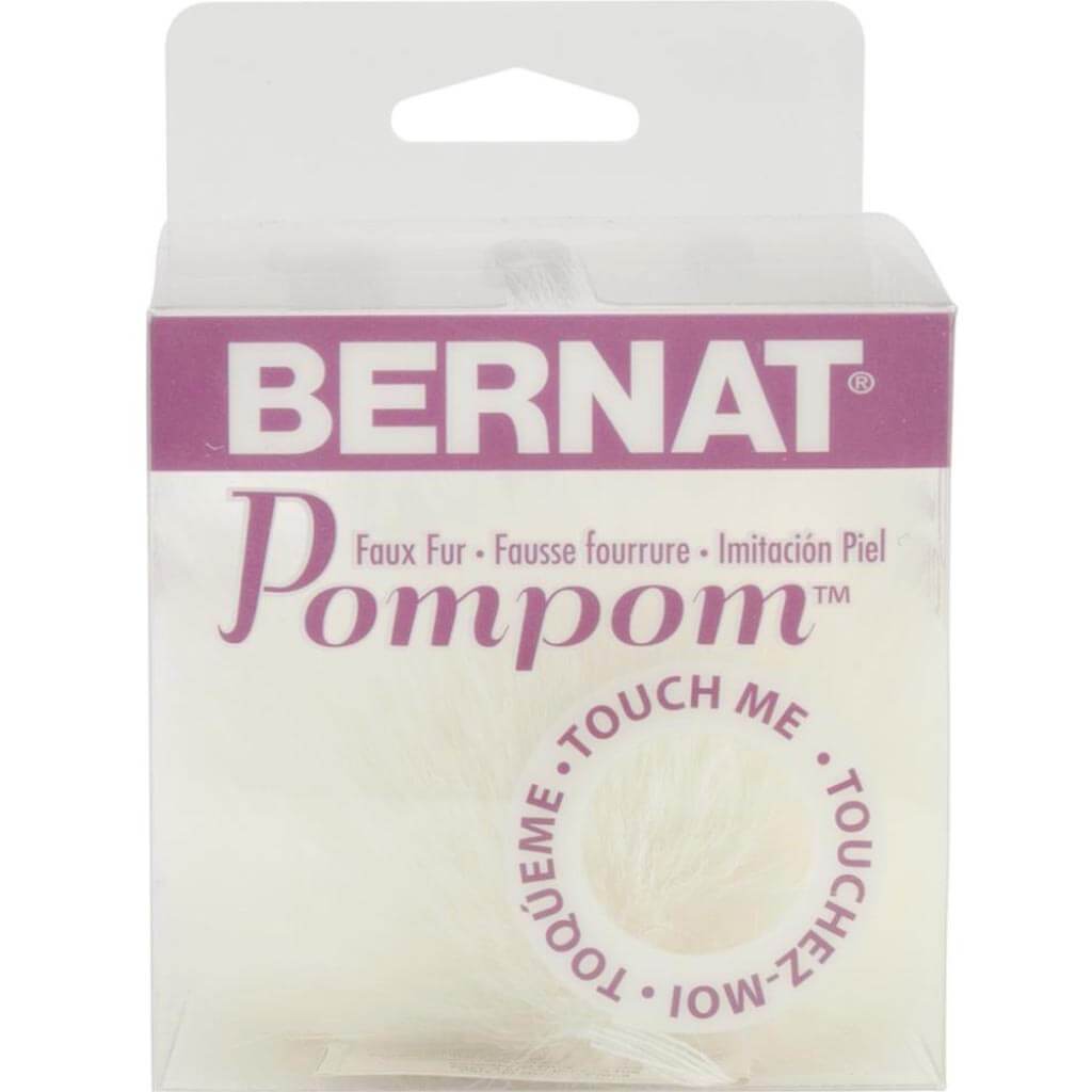 Bernat Faux Fur Pompom 1/Pkg White Rabbit