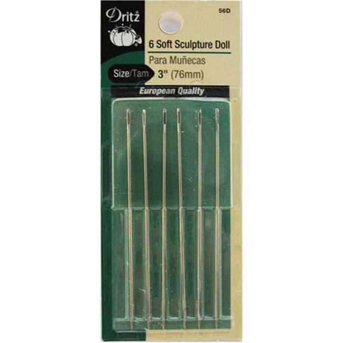 6 SOFT SCULPTURE NEEDLE DOLL DRITZ 3" 