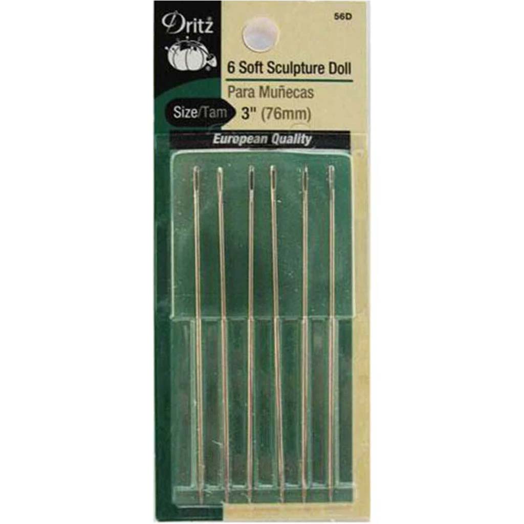 6 SOFT SCULPTURE NEEDLE DOLL DRITZ 3" 