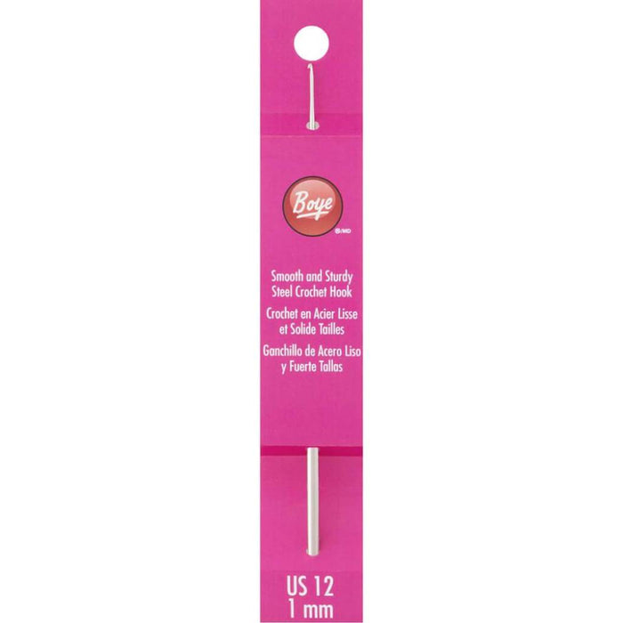 Boye Steel Crochet Hook 5in Size 12/1mm
