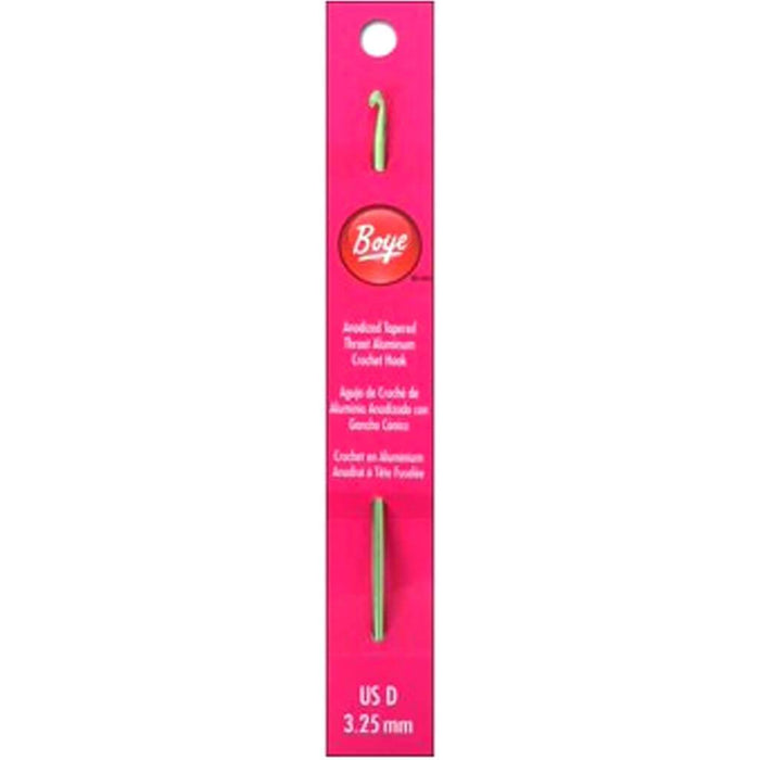 Boye Aluminum Crochet Hook 6in Size D3/3.25mm